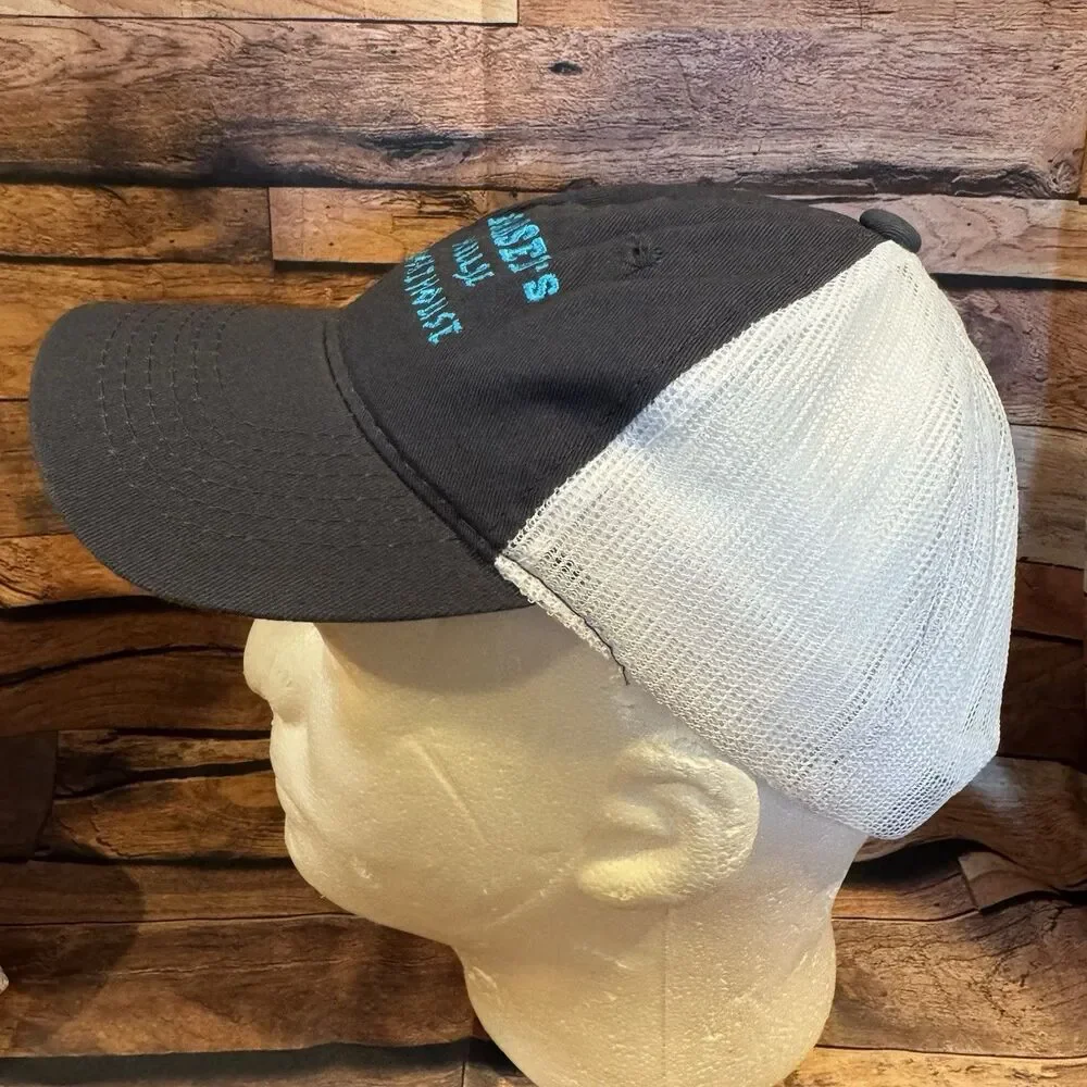 Prasek's Hillje Smokehouse Texas Blue White Mesh Trucker Hat Youth Cap BBQ